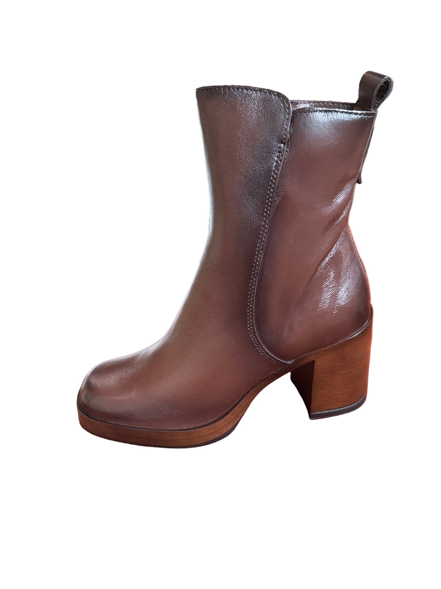 MJUS P96212 Chocolate Mid Calf Boot