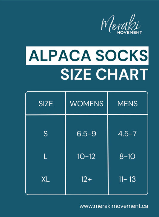 Grey Alpaca Socks Large