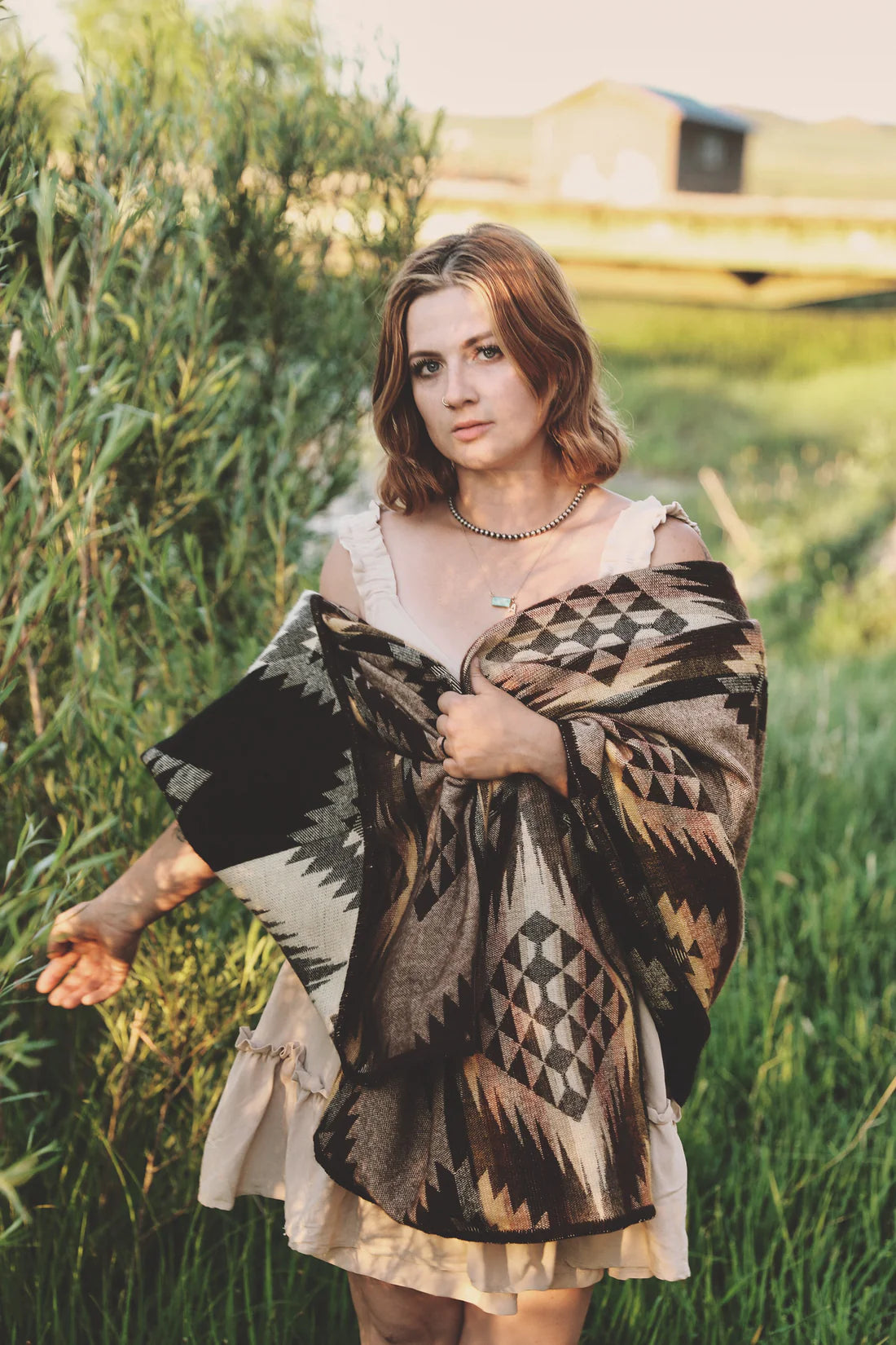 PRAIRIE SUNSET AZTEK ALPACA THROW BLANKET