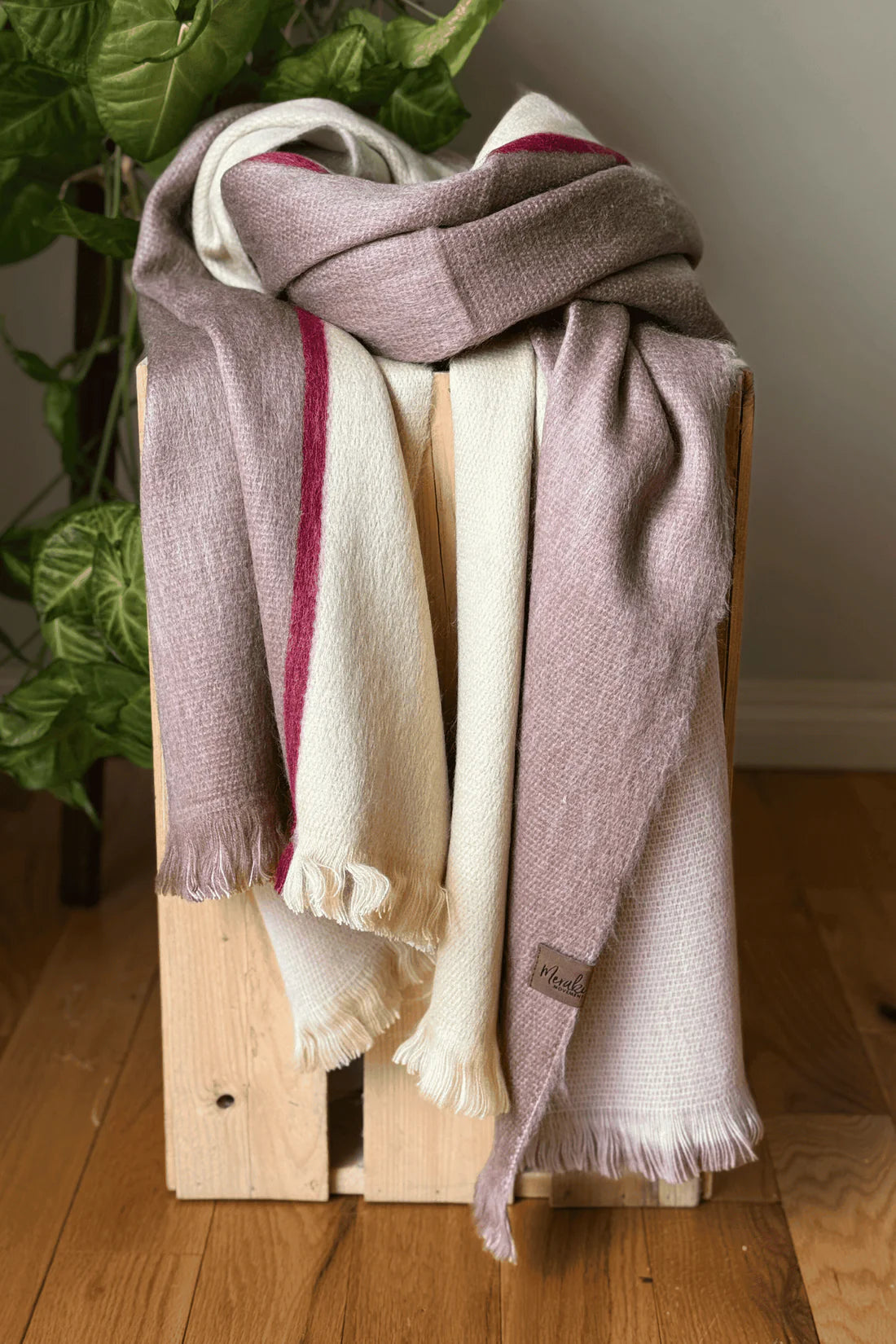 CRIMSON SAND FUSION ALPACA BLANKET SCARF