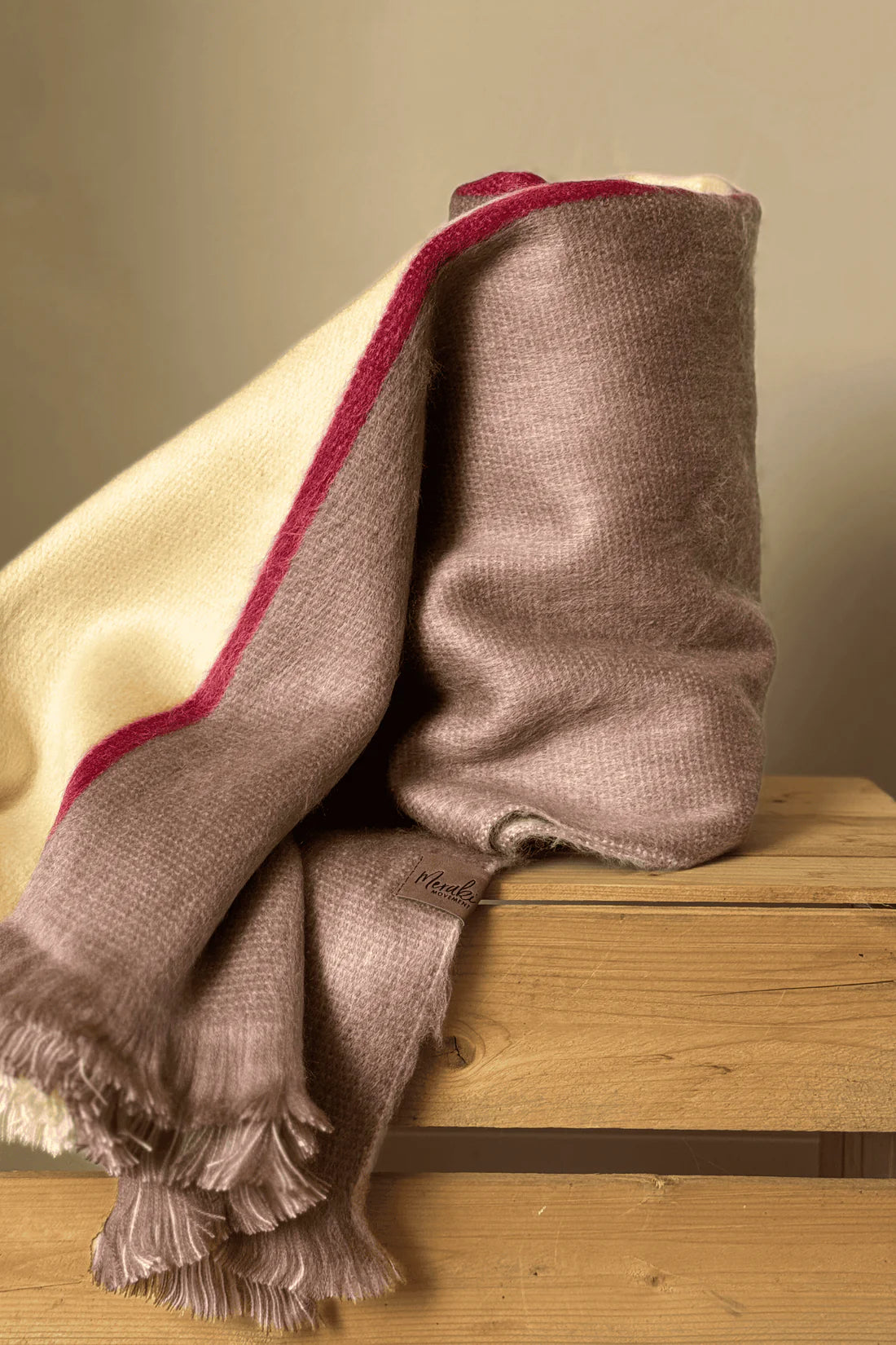 CRIMSON SAND FUSION ALPACA BLANKET SCARF
