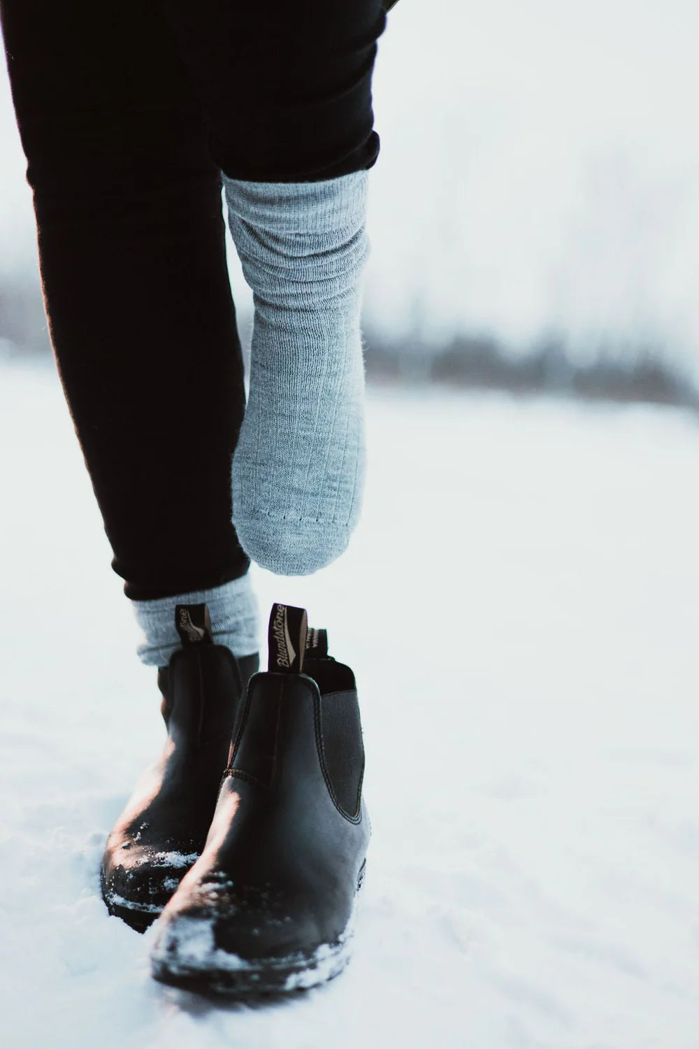 GREY ALPACA SOCKS: SMALL