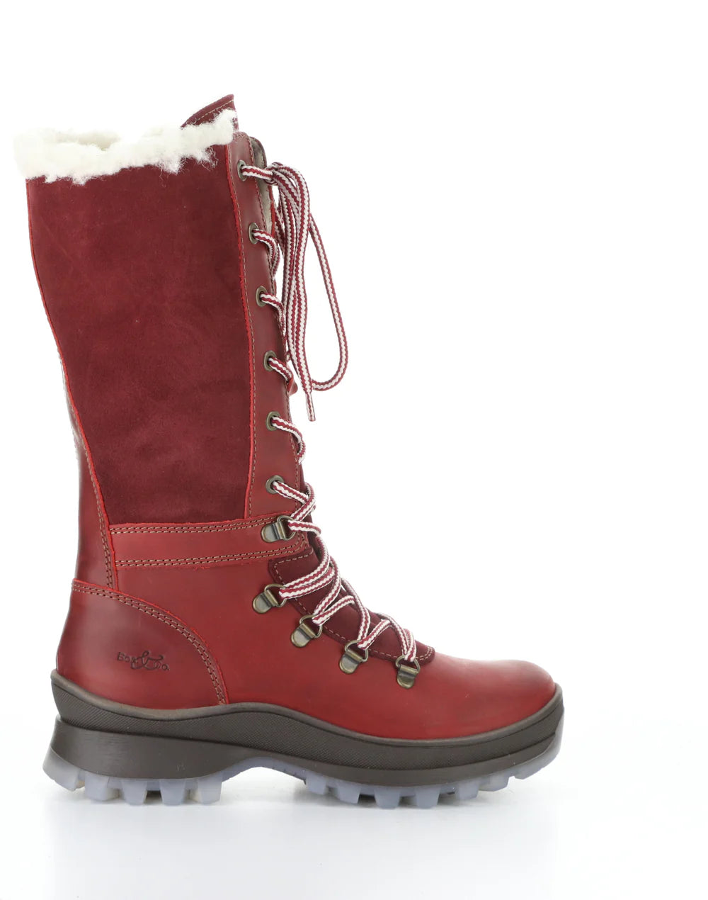 DELL RED ROUND TOE BOOTS