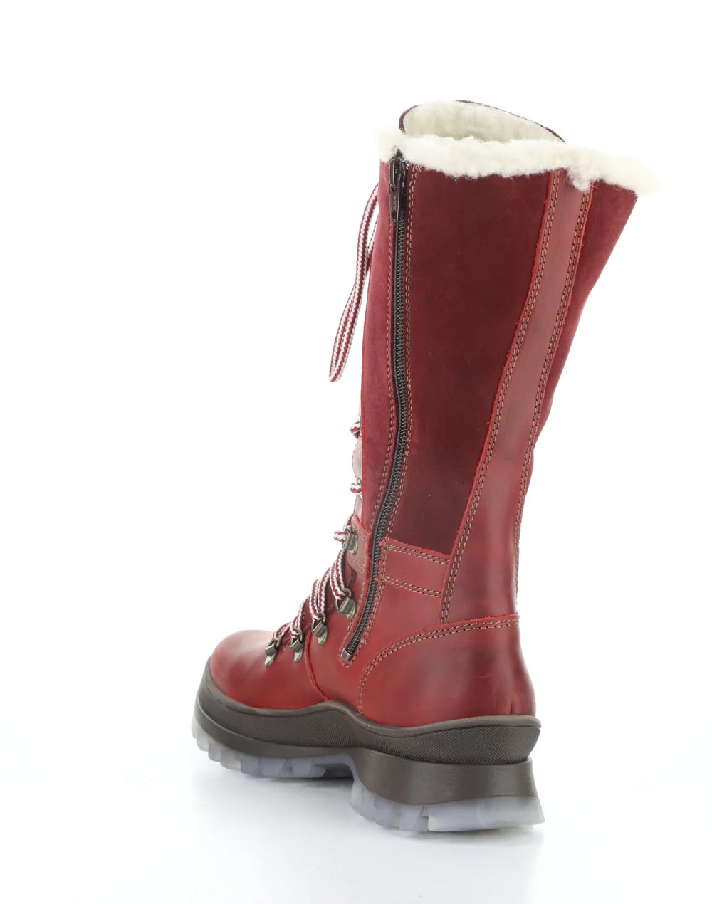 DELL RED ROUND TOE BOOTS