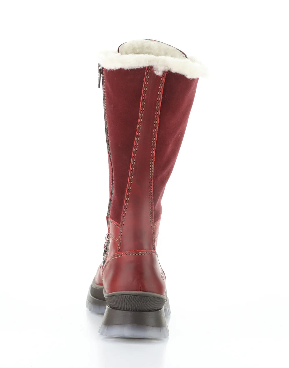 DELL RED ROUND TOE BOOTS