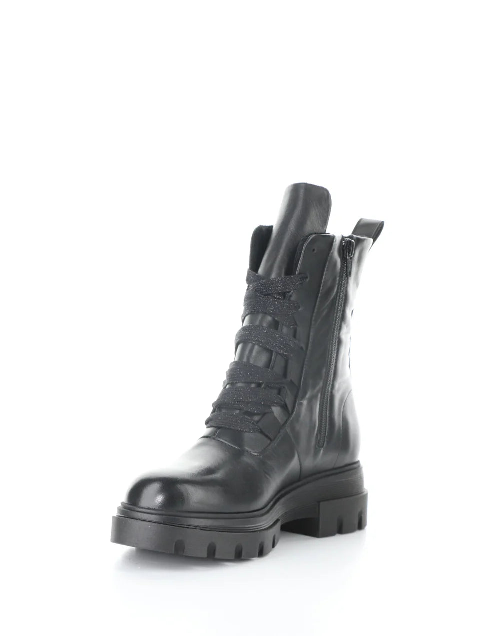 FOSTER BLACK ROUND TOE BOOTS