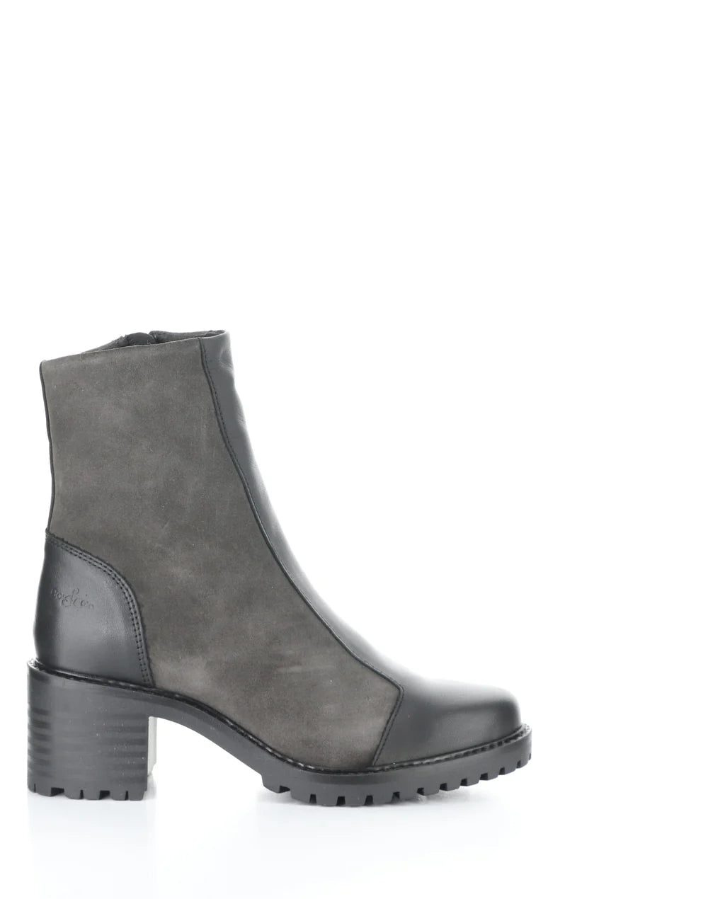 INGRID BLACK/ANTHRACITE ROUND TOE BOOTS