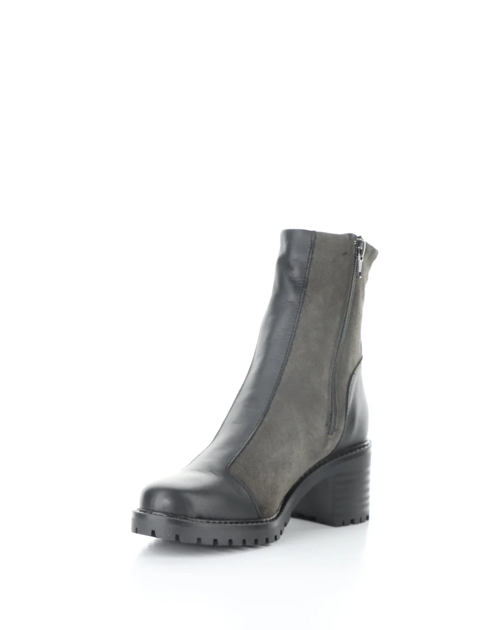 INGRID BLACK/ANTHRACITE ROUND TOE BOOTS