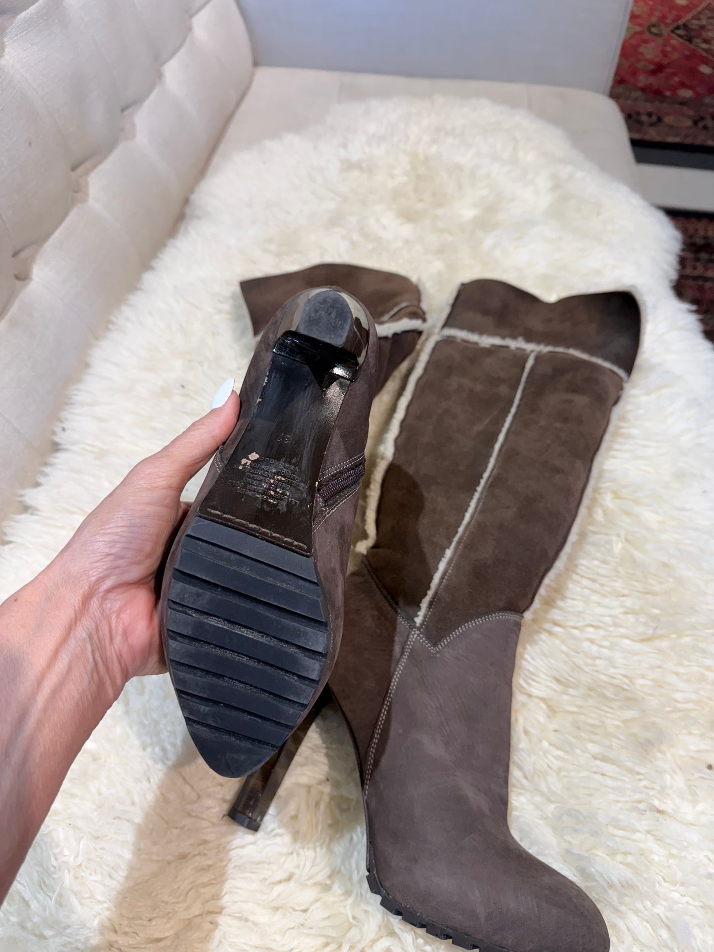 Napoleoni Italy Tall Shearing Boots (Vintage)