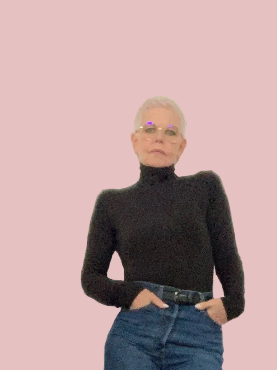 Turtleneck Top - Black