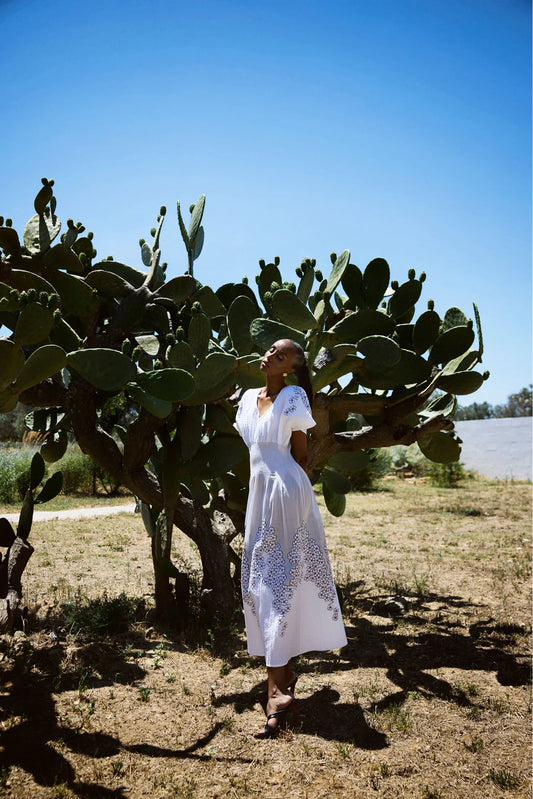 LETIZIA - Voile Embroidered Dress