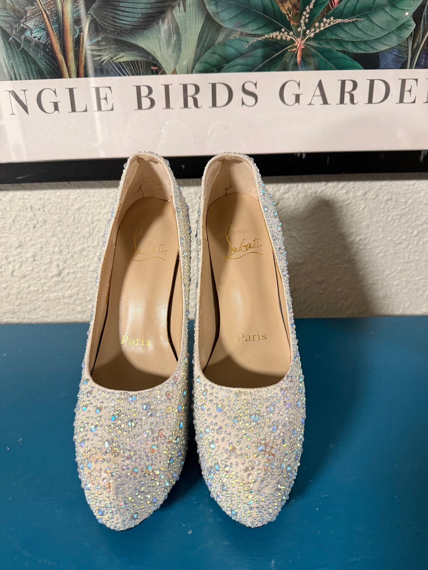 Christian Louboutin “bedazzled” Pumps