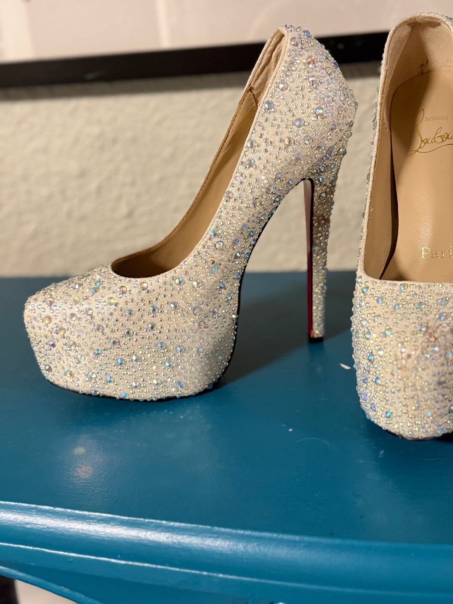 Christian Louboutin “bedazzled” Pumps