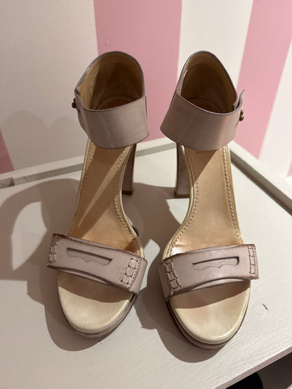 Brunello Cucinelli Distressed Leather Penny Heels