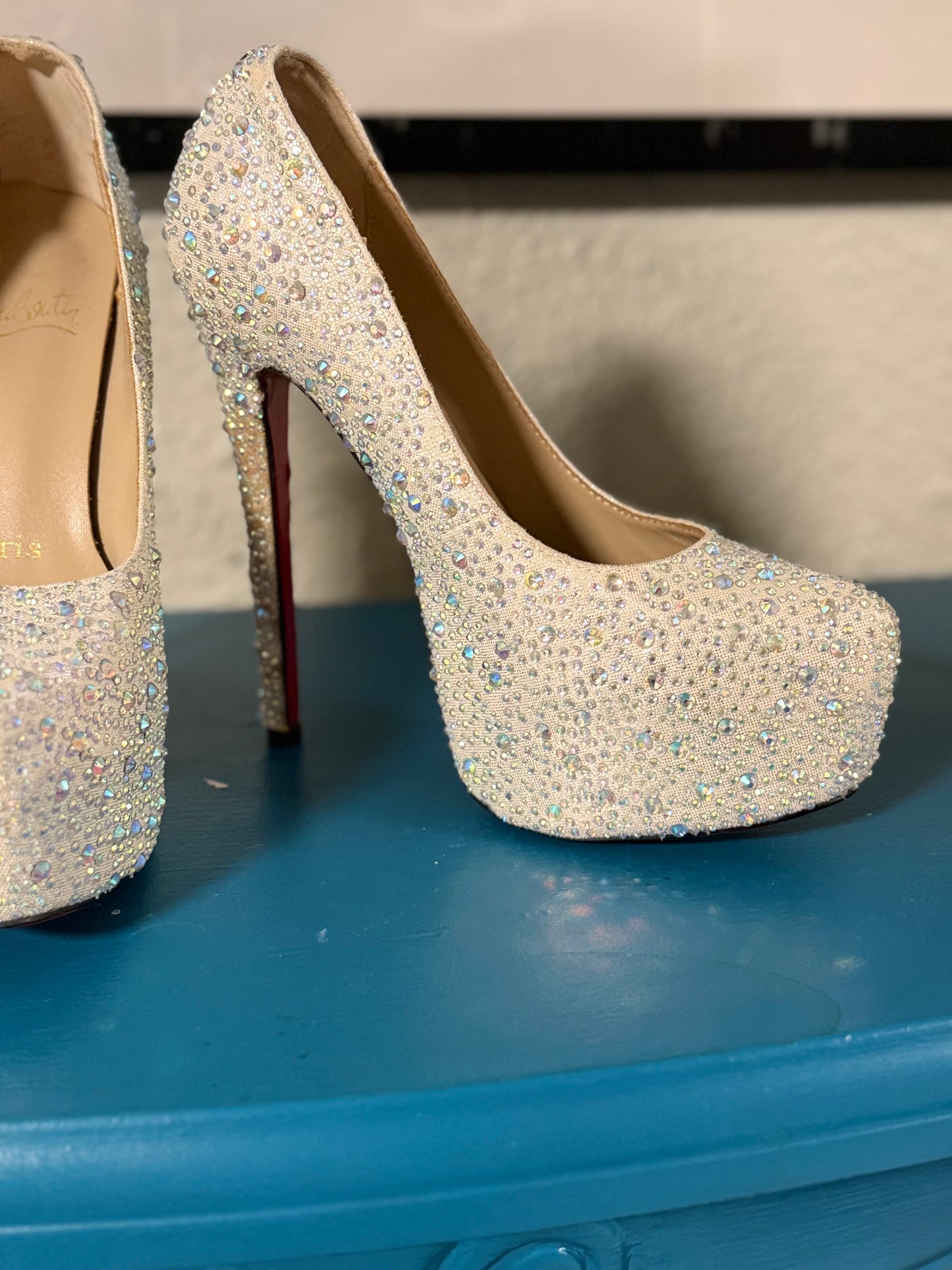 Christian Louboutin “bedazzled” Pumps