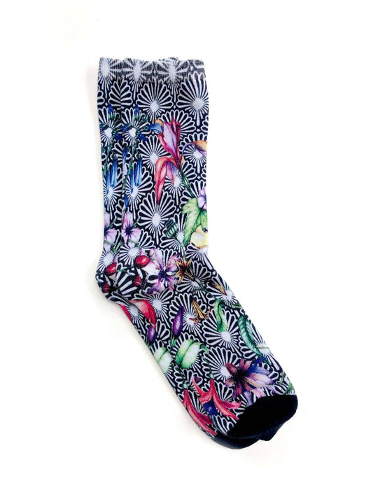 Art Deco Floral Bamboo Sock