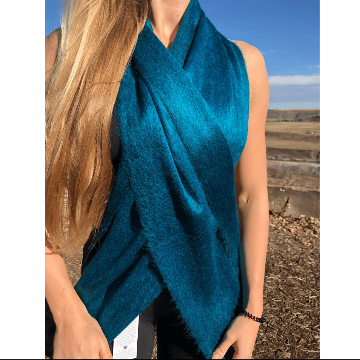 Aqua Marine Alpaca Scarf
