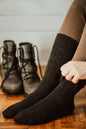 Charcoal Alpaca Socks XL