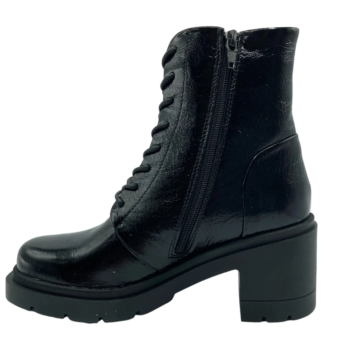 Opaz Boot Topaz - Patent Black Leather – ZÖE SHOES + OBJECTS