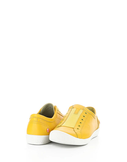 Yellow casual shoes on a white background