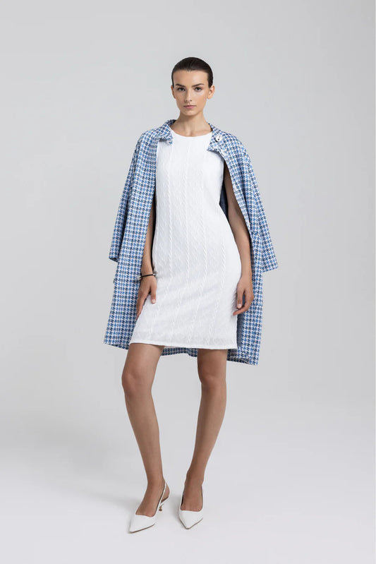 ASISI - Houndstooth 3/4 Length Jacket