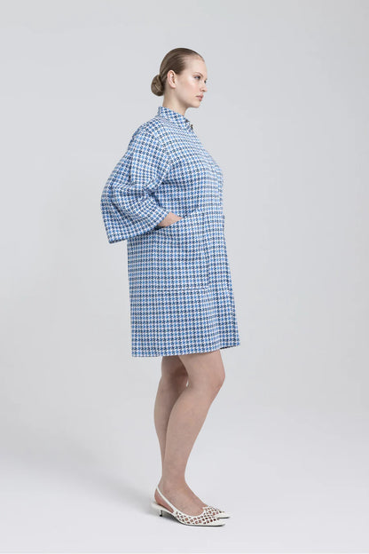ASISI - Houndstooth 3/4 Length Jacket