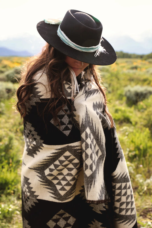 PRAIRIE SUNSET AZTEK ALPACA THROW BLANKET