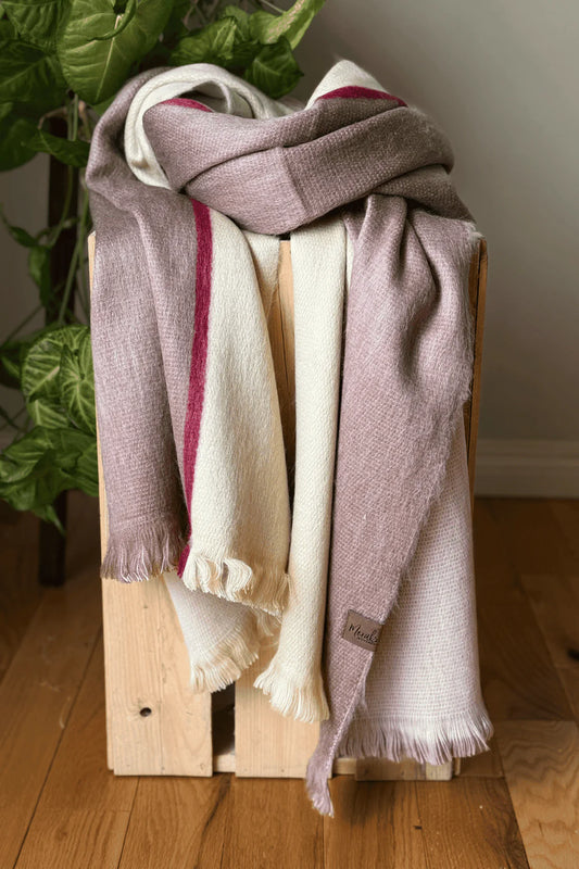 CRIMSON SAND FUSION ALPACA BLANKET SCARF