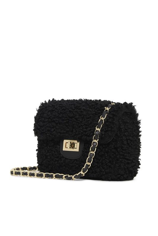 TEDDY - faux fur, black