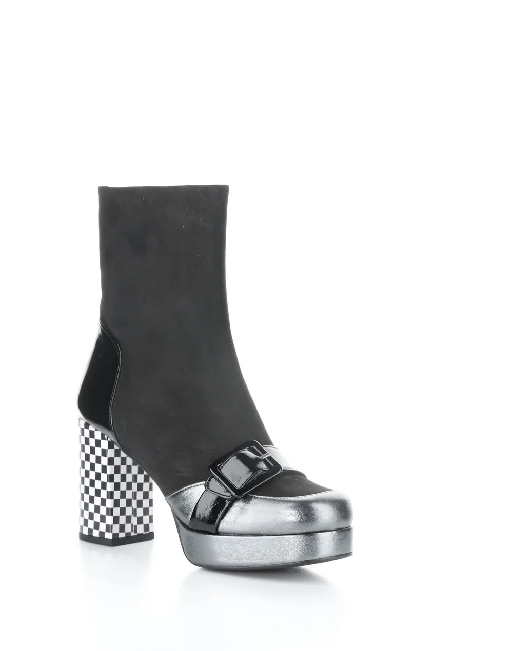 EFOL GRAPHITE/BLACK ROUND TOE BOOTS