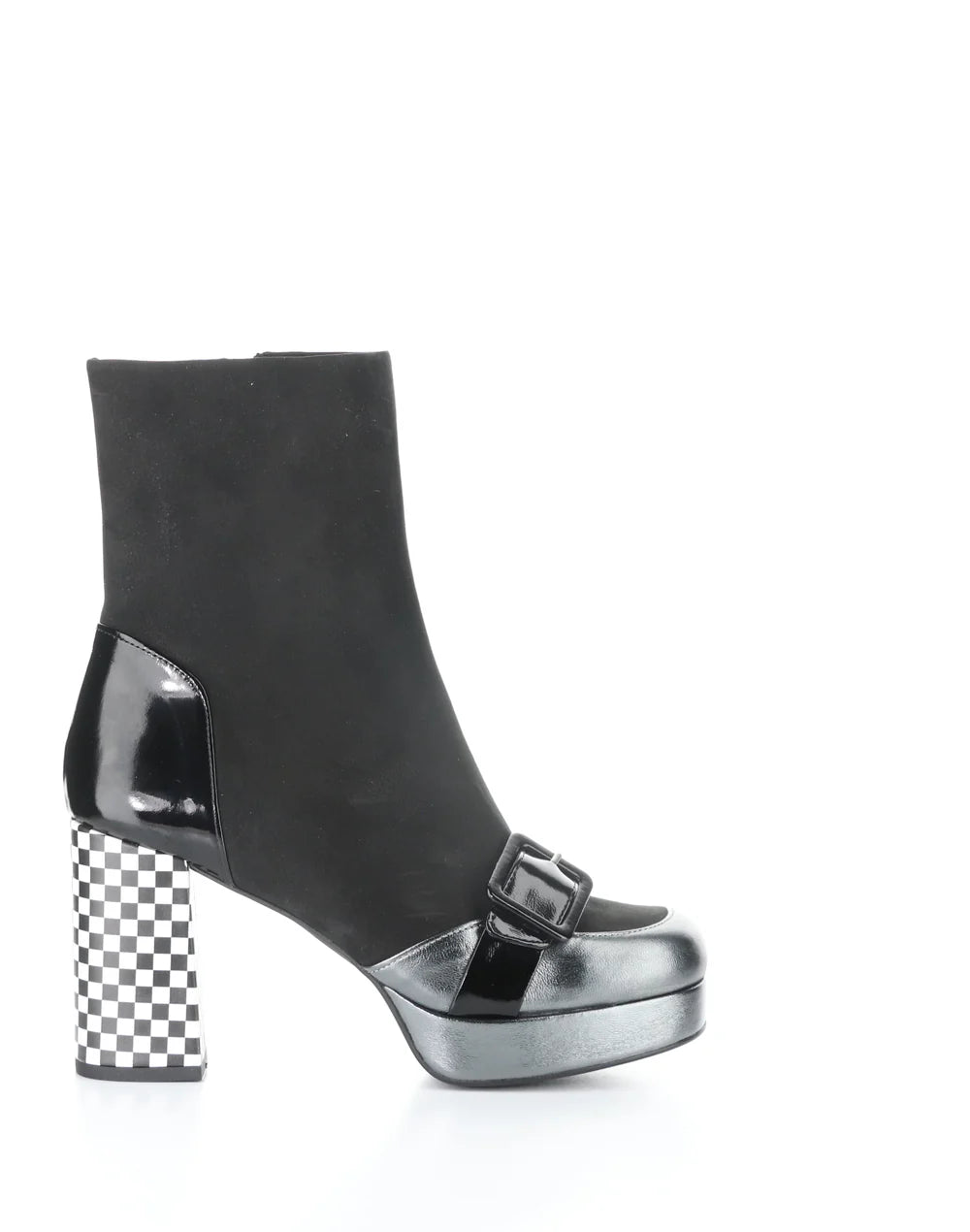 EFOL GRAPHITE/BLACK ROUND TOE BOOTS