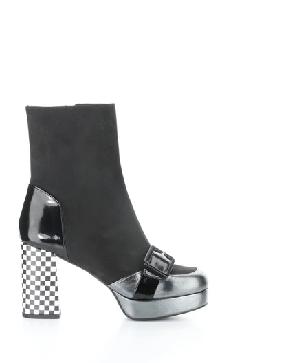 EFOL GRAPHITE/BLACK ROUND TOE BOOTS