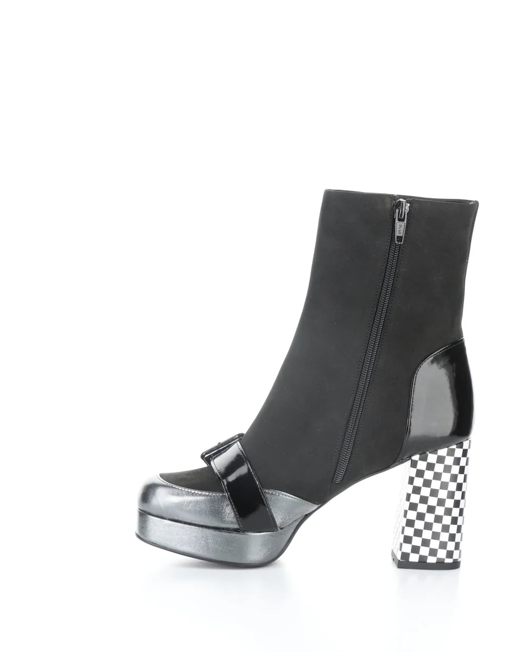 EFOL GRAPHITE/BLACK ROUND TOE BOOTS