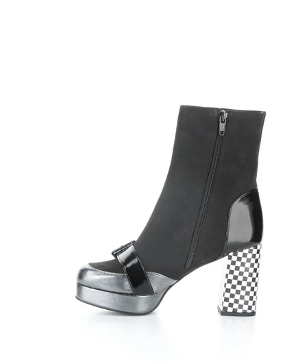 EFOL GRAPHITE/BLACK ROUND TOE BOOTS