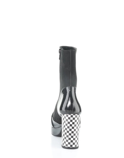 EFOL GRAPHITE/BLACK ROUND TOE BOOTS