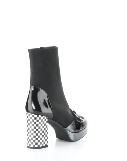 EFOL GRAPHITE/BLACK ROUND TOE BOOTS