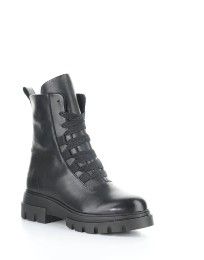 FOSTER BLACK ROUND TOE BOOTS