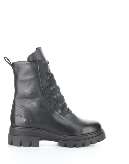 FOSTER BLACK ROUND TOE BOOTS