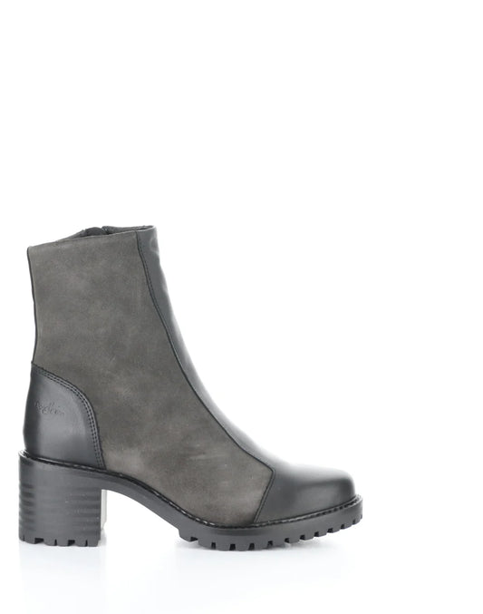 INGRID BLACK/ANTHRACITE ROUND TOE BOOTS