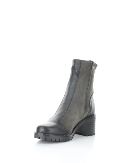 INGRID BLACK/ANTHRACITE ROUND TOE BOOTS