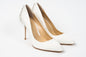 Olive Bejeweled Satin Pump W/Leather Sole